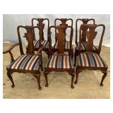 SET OF 6 STATTON QUEEN ANNE CHERRY CHAIRS