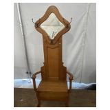 OAK HALLTREE BEVELED MIRROR