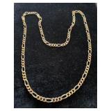 14K TRI GOLD LINK CHAIN NECKLACE