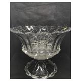 LARGE COLONIAL HEISEY PUNCHBOWL ON STAND