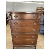 MAHOGANY HUNTLEY CHEST ON CHEST