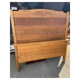 OAK HIGHBACK FULL SIZE BED
