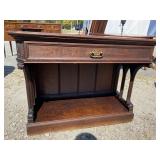 TIGER OAK GOTHIC VICTORIAN CONSOLE TABLE
