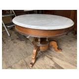 ROUND MARBLE TOP 19TH CENTURY TABLE