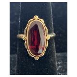 14K LARGE RUBY RING