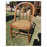 OAK CANE BOTTOM CHAIR