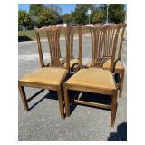 SET OF 4 STRAIGHT LEG CHIPPENDALE CHAIRS