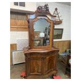 WALNUT VICTORIAN 2 PC CUPBOARD