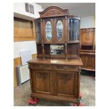 OAK 2 PC STEP BACK CURIO