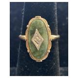 10K JADE RING