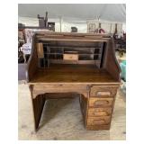 OAK ROLL TOP DESK