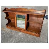 SOLID CHERRY HANGING HUTCH WITH MIRROR