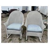 PR OF ANTIQUE WICKER ROCKERS