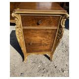WALNUT FRENCH CARVED NIGHTSTAND