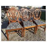 SET OF 6 MAHOGANY SHIELD BACK CHAIRS