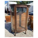 OAK BOW GLASS CHINA CLOSET
