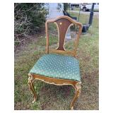 WALNUT FRENCH CARVED BEDROOM CHAIR