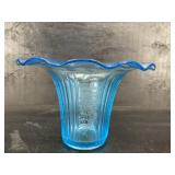 ANCHOR HOCKING BLUE MAYFAIR OPEN ROSE SWEET PEA