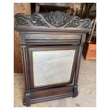 WALNUT CARVED VICTORIAN MIRROR
