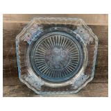 ANCHOR HOCKING BLUE MAYFAIR OPEN ROSE SALAD