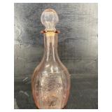 ANCHOR HOCKING PINK MAYFAIR OPEN ROSE DECANTER