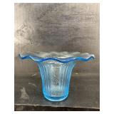 ANCHOR HOCKING BLUE MAYFAIR OPEN ROSE SWEET PEA