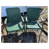 PR OF BASKET WEAVE MIDCENTURY SPRING CHAIRS