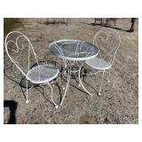 IRON WHITE BISTRO SET
