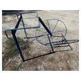 WHEEL BARROW STYLE IRON PLANTER