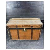 ANTIQUE VICTORIAN DOLL TRUNK WITH TRAY