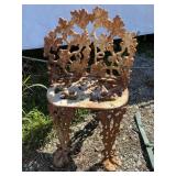 CAST IRON ORNATE CHAIR