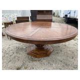 HIGH QUALITY OAK 72 IN ROUND TABLE