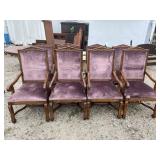 SET OF 8 VERY GOOD QUALITY OAK ARM CHAIRS