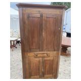 WALNUT BLIND DOOR CORNER CUPBOARD