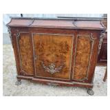 FRENCH BRONZE ADORNED MARBLE TOP CREDENZA