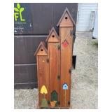 3 DOOR CABINET WITH BIRD HOUSE DESIGN