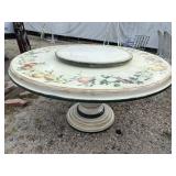 WOODLAND FURNITURE PAINT DECORATED 60 IN ROUND