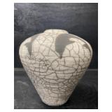 RARE DOLPHIN SWIMMING SIGNED POTTERY VASE