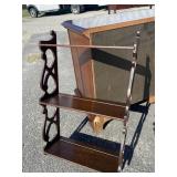 MAHOGANY HANGING WHAT-NOT SHELF