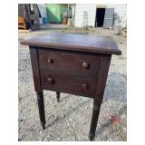 EARLY WALNUT 19TH CENTURY WORK TABLE