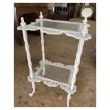 GLASS AND IRON EXCEPTIONAL 2 TIER ORNATE STAND