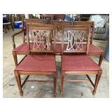 SET OF 5 MAHOGANY CHAIRS