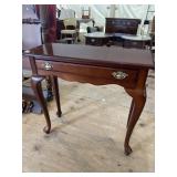 BOMBAY CHERRY 1 DRAWER QUEEN ANNE CONSOLE TABLE