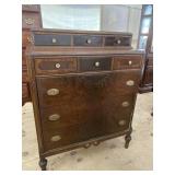 WALNUT BURLED FRONT CHEST