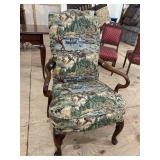 CHERRY QUEEN ANNE MARTHA WASHINGTON STYLE CHAIR