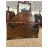 WALNUT CANNONBALL POSTER BED