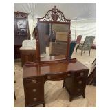 MAHOGANY VANITY WITH MIRROR