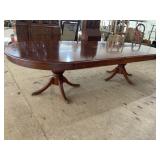 EXTRA LARGE BANDED TOP DOUBLE PEDESTAL DINING