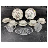 ASSORTMENT LOT, INDIAN TREE AND GLASS