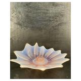 FOSTORIA HEIRLOOM PINK OPALESCENT CANDLE HOLDER